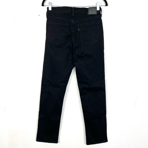 Levi's Classic Straight Jeans Size 4 Black Stretch - Picture 3 of 4
